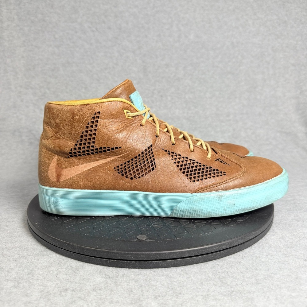 Nike LeBron X NSW Lifestyle Hazelnut Tide Pool Blue 582553-200 Mens 9.5